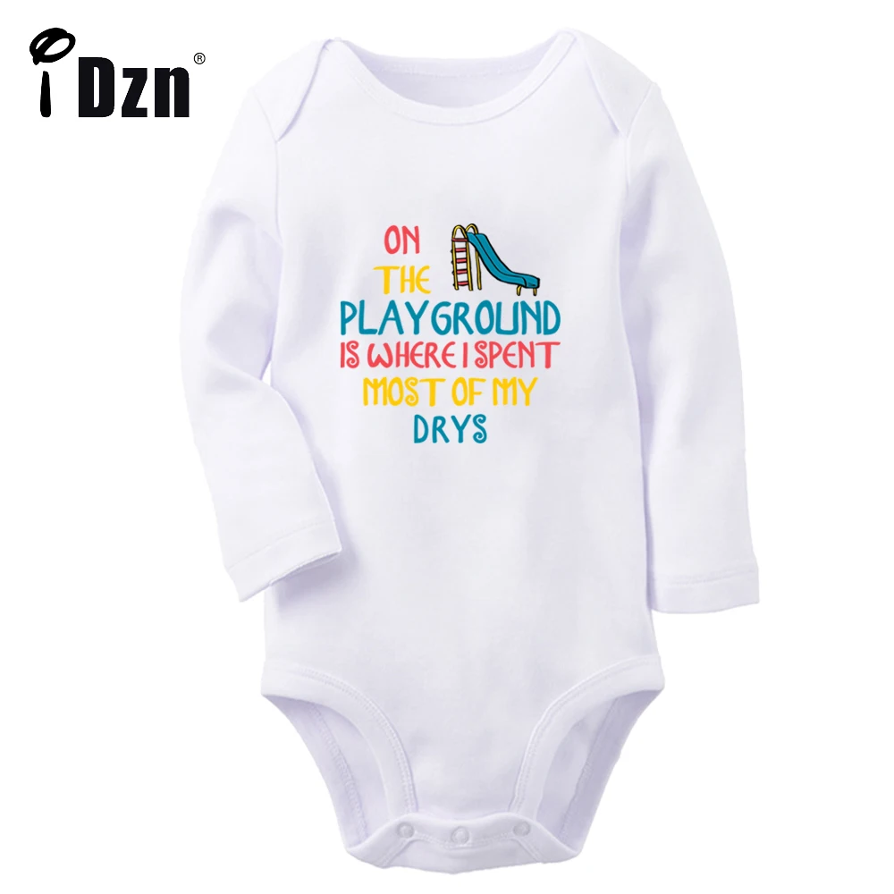 

On The Playground Is Where I Spent Most of My Days Baby Boy Cute Rompers Baby Girl Bodysuit Infant Long Sleeves Jumpsuit Clothes