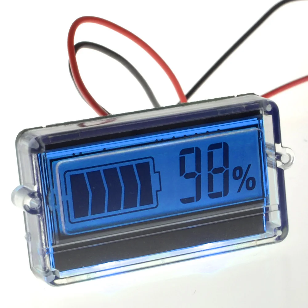 8 63 в ЖК дисплей Синяя подсветка свинцово кислотный литий ионный аккумулятор