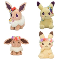 takara tomy pokemon go anime pikachu eievuis easter eevee plush toys dolls kawaii plush stuffed toys christmas gifts for kids