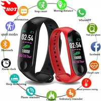smart band m3 plus sport bracelet fitness health smart watch heart rate monitor digital wristwatches relogio for huawei xiaomi