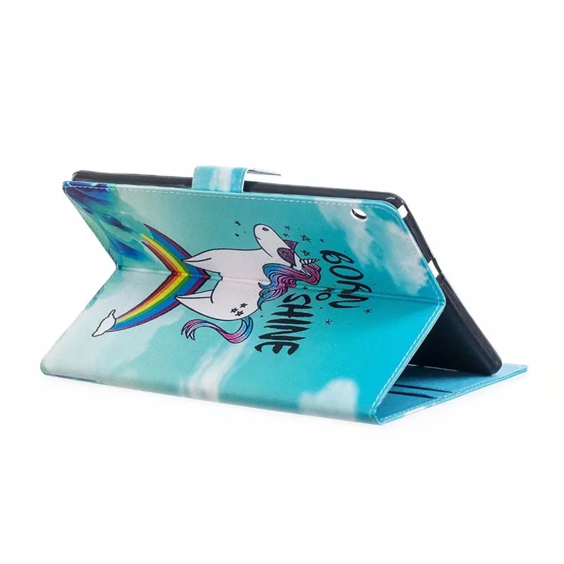 Чехол для Huawei MediaPad T3 10 флип W09 L03 милый рисунок единорога Хаски кота чехол планшета