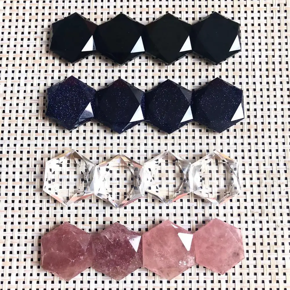 

Hexagram crystal quartz pendant jewelry decoration minerals healing gemstones reiki feng shui