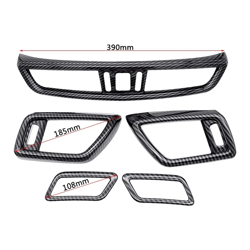 

5 Pcs/Set Car Front Console Air Condition Vent Outlet Cover for Nissan X-Trail T32 Rogue Qashqai J11 2014-2020