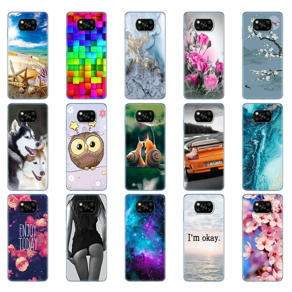 For Xiaomi Poco X3 NFC Case Silicon Soft Back For POCO X3 Pro Case TPU Bumper for Poco X 3 PocoX3 NFC 6.67'' Global Phone Cover