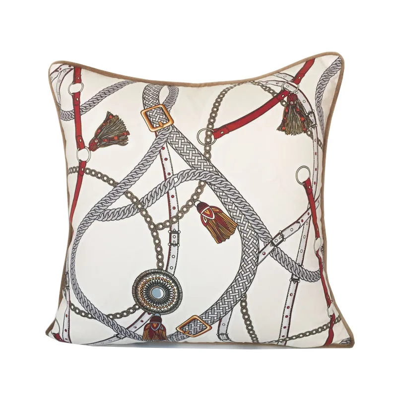 

Medicci Home Square Cushion Cover French Luxury H Paris Orange White Romantic Living Room Sofa Couch Pillow Case Free Shipping