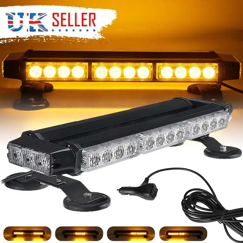 

Universal 30 LED Amber Traffic Advisor Double Side Strobe Flash Lamp Light Bar Warning Flashing Singal Light Waterproof