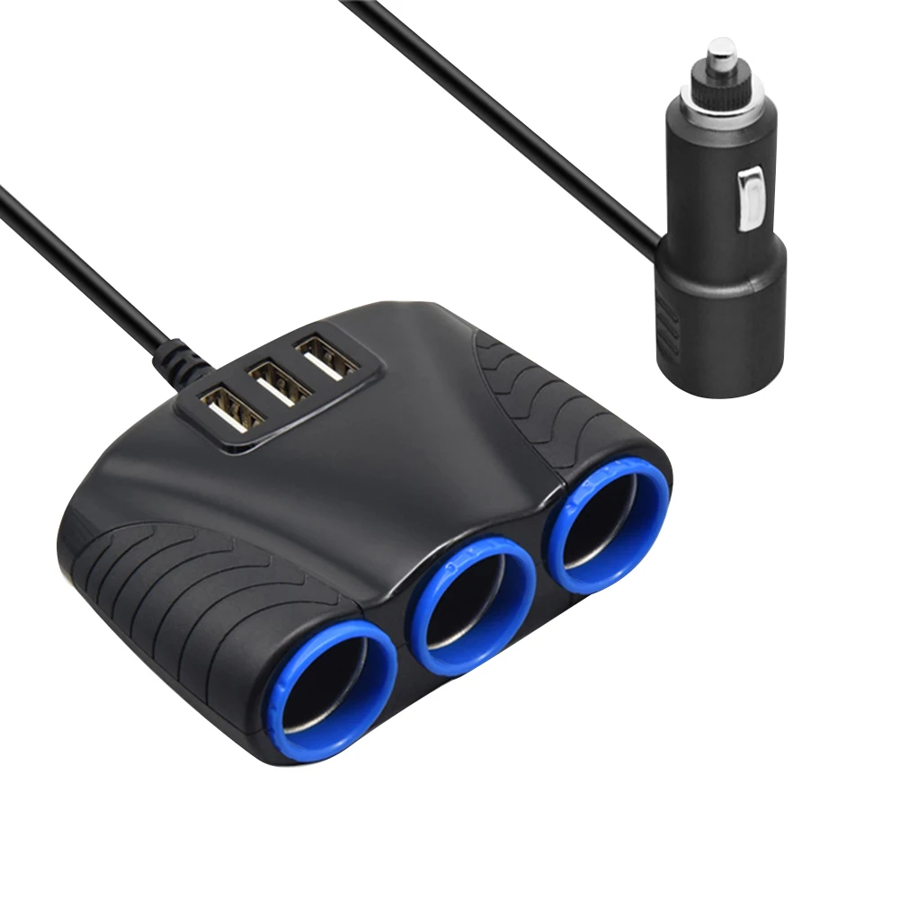 3 сторонний Разветвитель Прикуривателя 5 в USB зарядное устройство адаптер питания