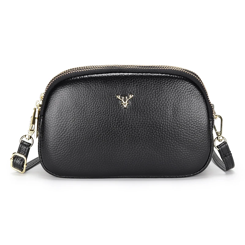 

Little Lady Gift Crossbody Bags Women's Messenger Satchels Three-Layer Zipper Shoulder Handbags Female ID Mobile Phone Clutch