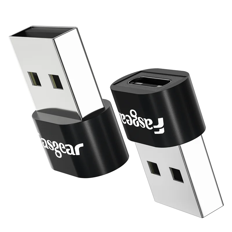 

Fasgear 2 pcs USB To Type C Adapter USB C Female to USB Male Converter For iPhone MacBook Samsung S20 USB C Connector