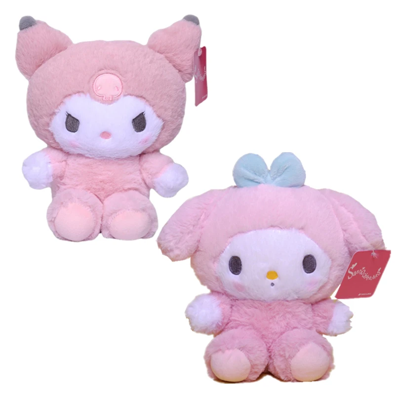 

Плюшевые Мультяшные животные Kuromi My Melody, 20 см, плюшевая игрушка аниме Kawaii, милые мягкие плюшевые игрушки для девочек, успокаивающие куклы, дет...