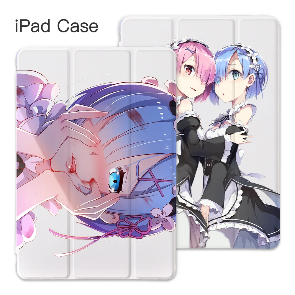 Anime Girls Rem for iPad Pro 11 Case 2020 10.2 8th Generation Air 4 Funda Mini 5 7th 6th Pro 12.9 10.5 Air 2 iPad Accessories