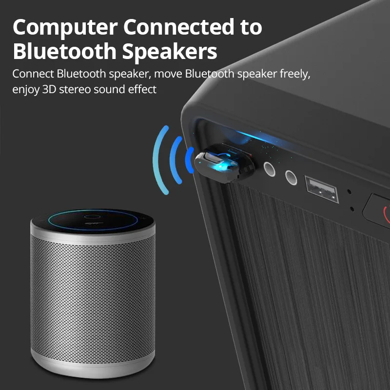 

5.0 Bluetooth Adapter USB Bluetooth Transmitter for Pc Computer Receptor Laptop Earphone Audio Printer Data Dongle Receiver
