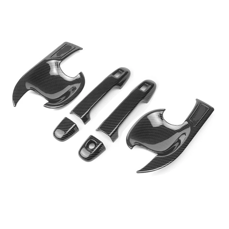 

Auto Car Front Door Handle Bowl Cover Protective Trim Carbon Fiber Stickers for Toyota CHR C-HR 2016-2020 Accessories