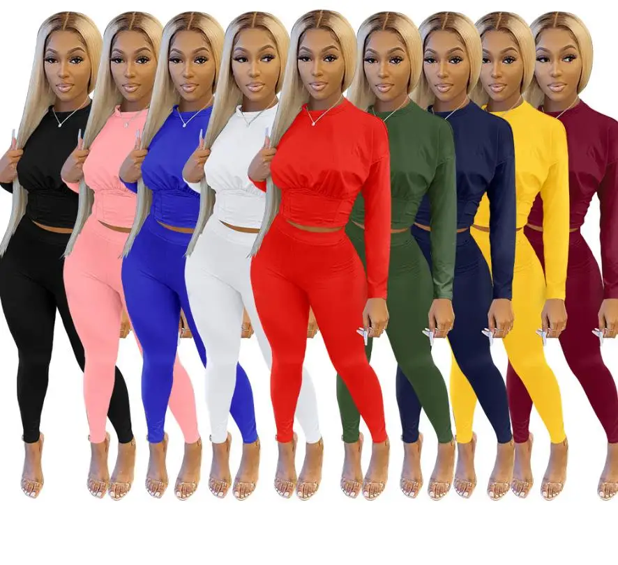 

Women Sport Tracksuits 2021 Autumn Long Sleeves Fashion Hooded Neck Zipper Tops Skinny Pants High Street Wear Lady Outfits