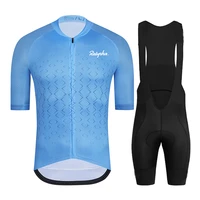 ralvpha team cycling jersey sets summer short sleeve cycling clothing riding sports breathable bib shorts bike clothes suits