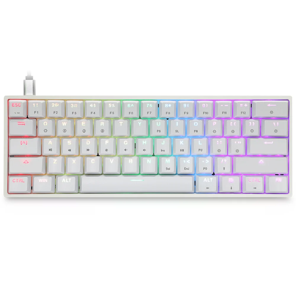 SKYLOONG GK61 SK61 61 Key Mechanical Keyboard USB Wired LED Backlit Axis Gaming Mechanical Keyboard