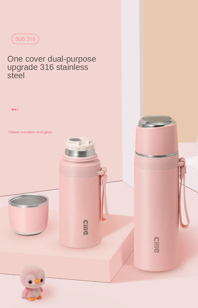 

Xile Vacuum Cup Women's Large Capacity 316 Stainless Steel Simple and Portable Cup Kettle