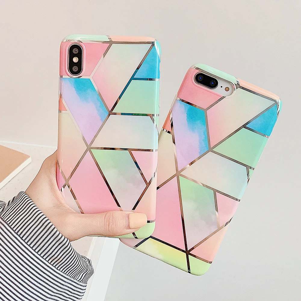 Чехол для телефона SUYACS Fantasy Dream marble для iPhone 11 Pro Max 7 8 Plus X XR XS Max 6 6S гальванический геометрический мягкий чехол-накладка