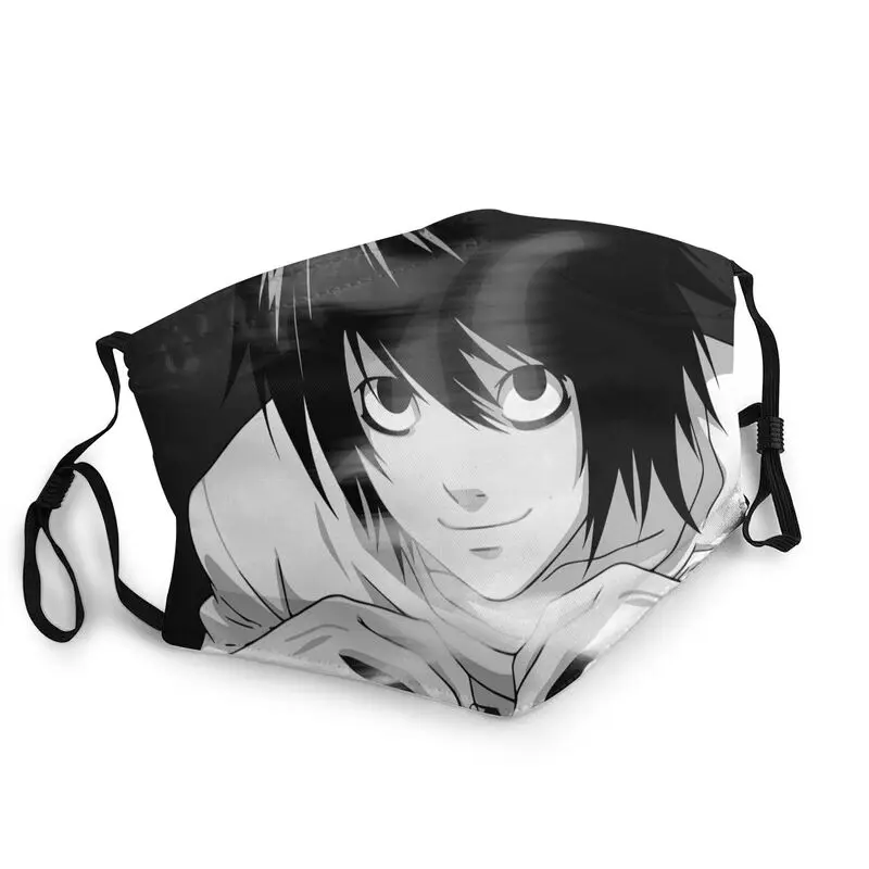 

Японская многоразовая маска для лица манга Death Note L, маска для взрослых против смога, пылезащитный чехол, респиратор, маска для рта