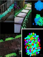 500pcslot glow in the dark garden pebbles for walkways decor and plants luminous stones creative