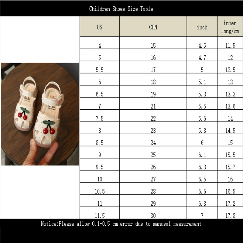 

Children's shoes 2020 summer new children's sandals small cherry baby toddler shoes medium and small children's shoes