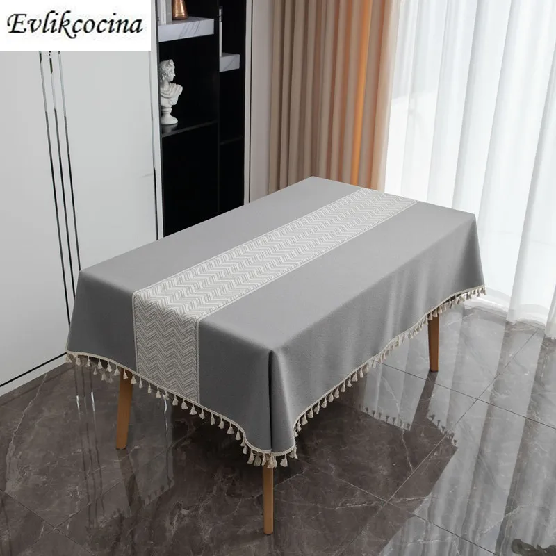 Бесплатная доставка серая скатерть с мелкими волнами из полиэстера для