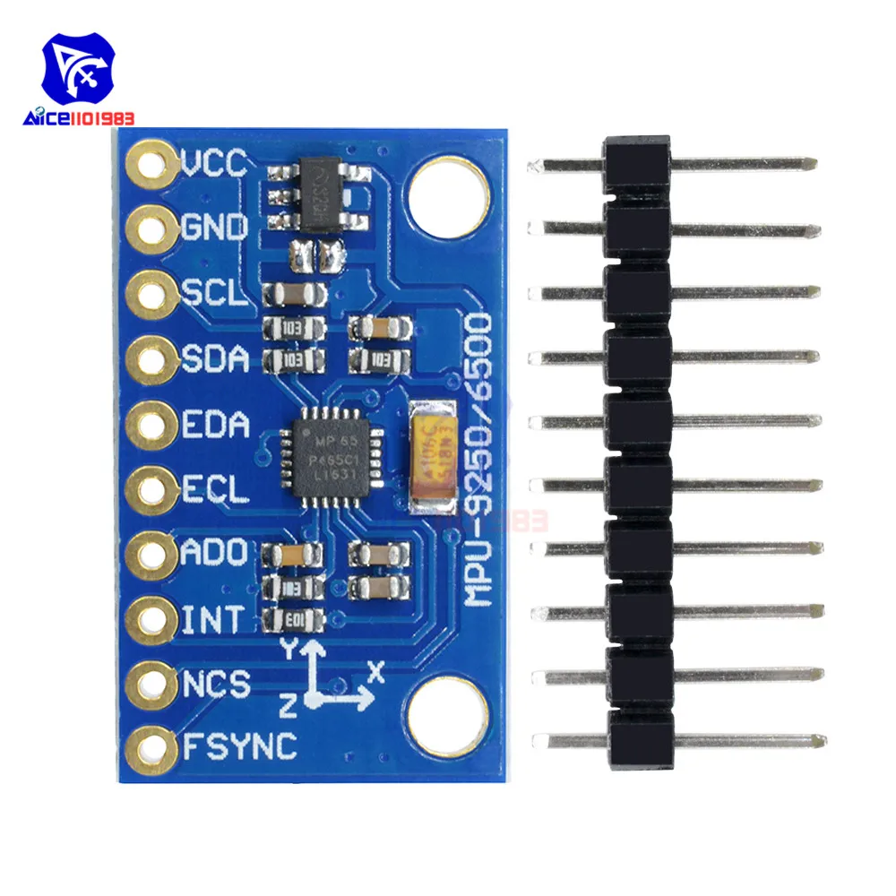 Diymore GY-6500 GY-MPU6500/9250 межсоединений интегральных схем I2C SPI 6-осевой Гироскопический акселерометр Сенсор модуль для Arduino заменить MPU6050