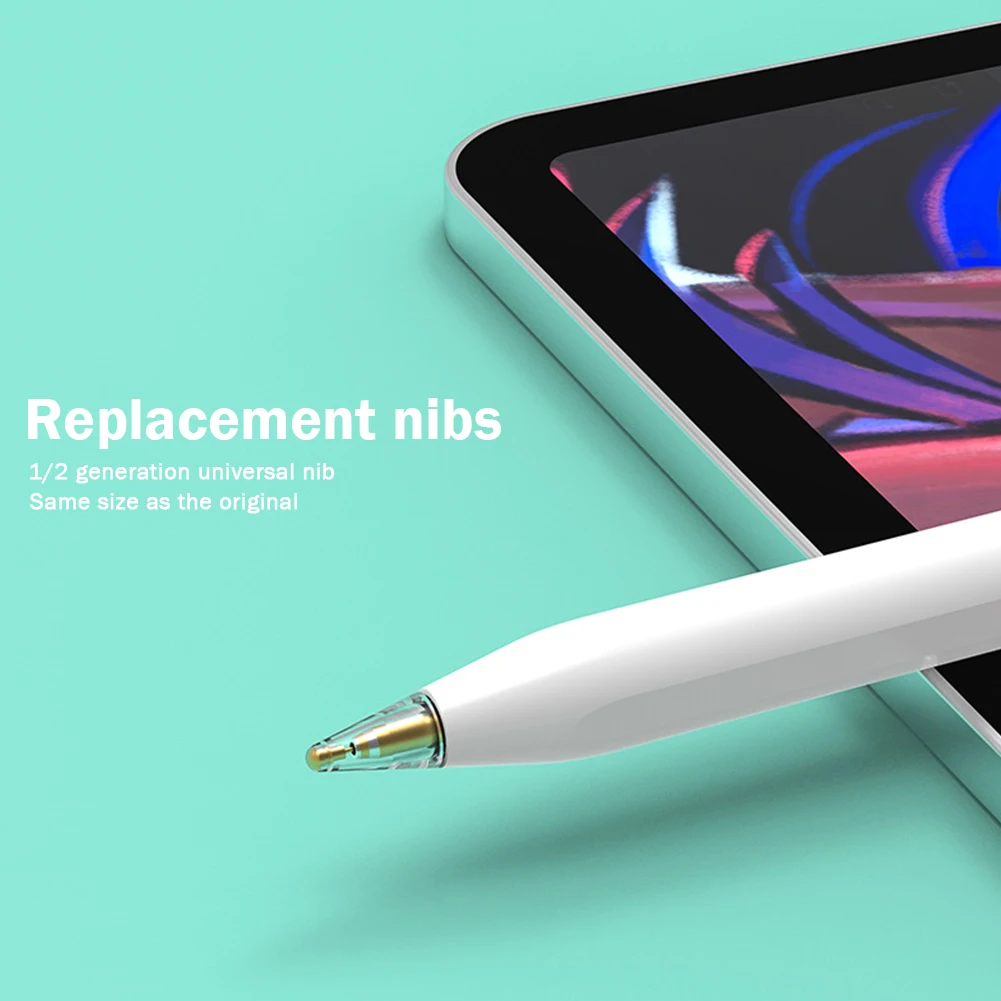 

PEN002 Replacement Tip for Apple Pencil Gen 1/2 iPad Stylus Pen Nib Clear For Apple Pencil 1st 2nd Generation Nib Stylus Pen