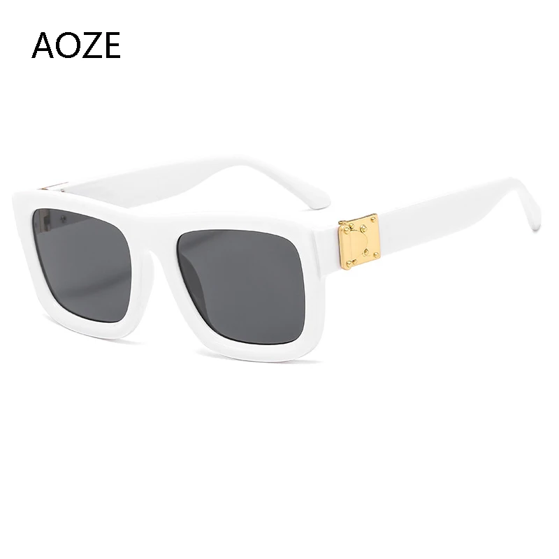 

AOZE 2020 квадратные модные роскошные солнцезащитные очки женские брендовые Дизайнерские мужские/женские классические винтажные уличные солн...