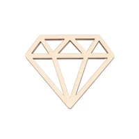 diamond shape wisps mascot laser cut christmas decorations silhouette blank unpainted 25 pieces wooden shape 0377