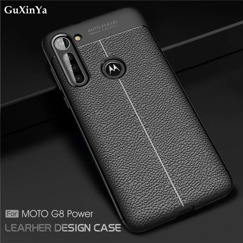 Чехол для Motorola Moto G8 Power роскошный кожаный ударопрочный защитный чехол из ТПУ Funda