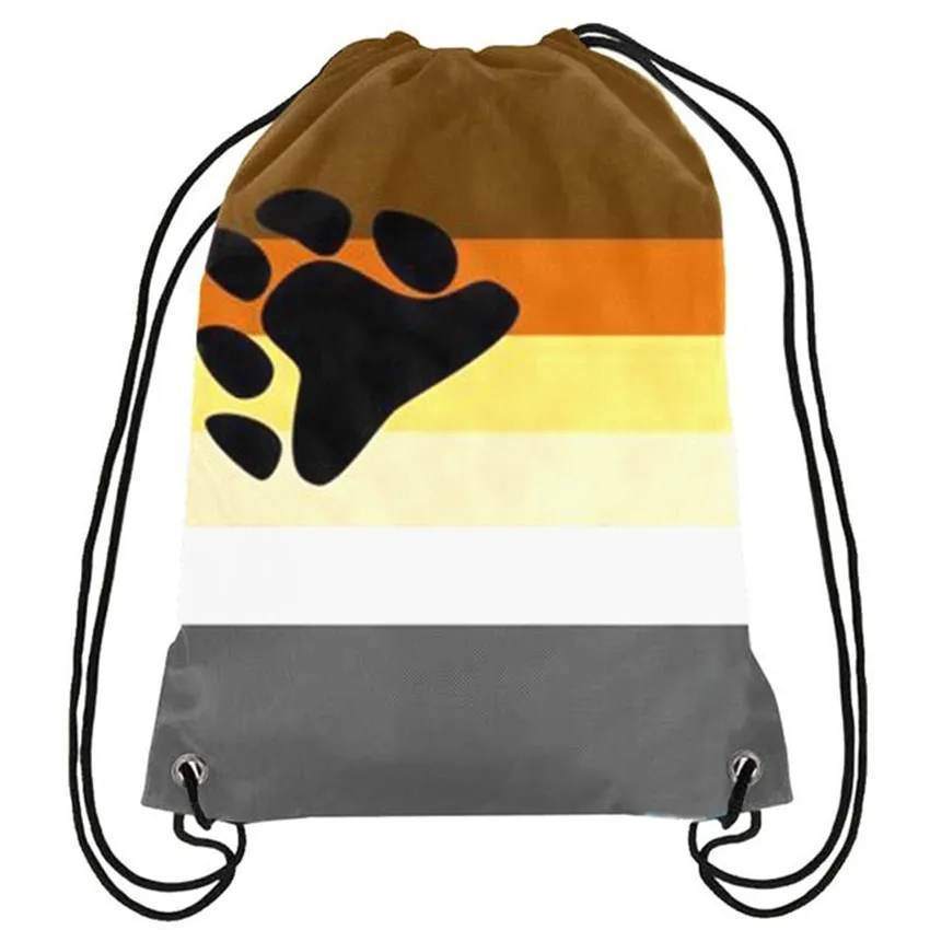 Геи ЛГБТ Drawstring Рюкзак Радуга Спорт Подарочные цифровая печать для мужчин и
