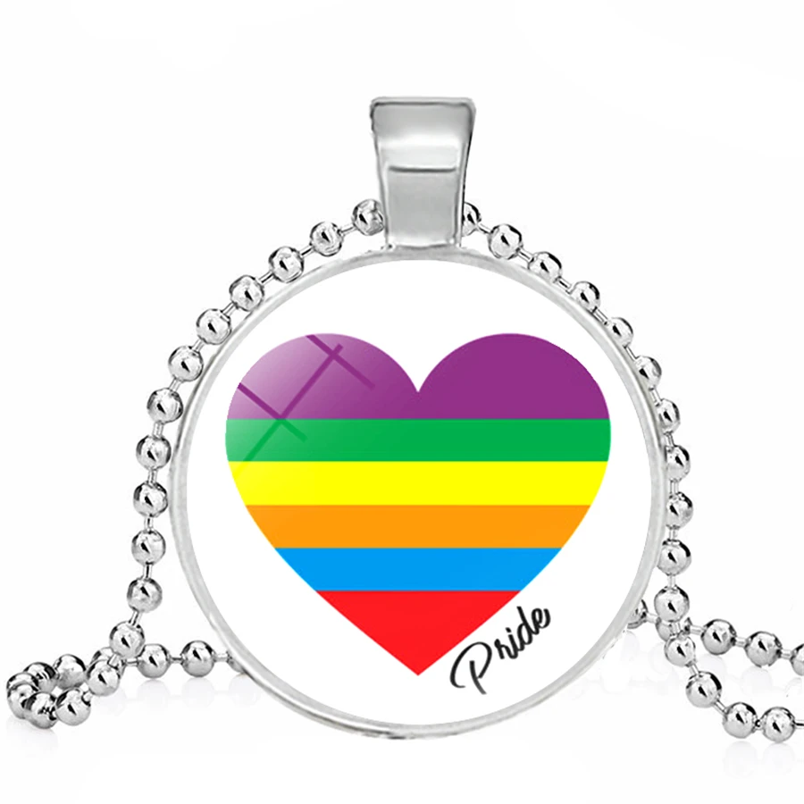 LGBT ожерелье s Bi Pride для лесбиянок гей подарки стеклянный кабошон ювелирные