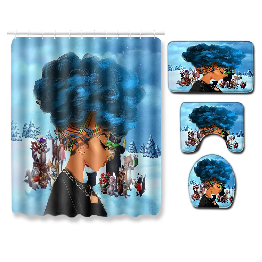 Zeegle Рождество коврик для ванной комнаты Набор Творческий Ванная комната 4 шт.