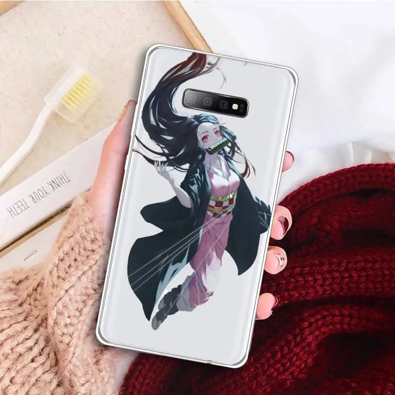 

Kimetsu No Yaiba Demon Slayer Anime Phone Case Clear Transparent for samsung A 21s 50 71 S 8 9 20 note 10 20 plus ultra