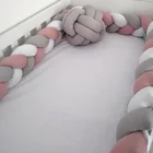 Постельное белье для новорожденных, 1 м, 2 м, 3 м, 4 м, с бампером, с узлом, защита для кроватки