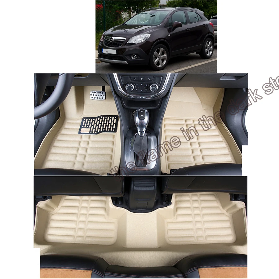 Lsrtw2017 кожаные автомобильные коврики для buick encore opel mokka 2010 2011 2009 2012 2013