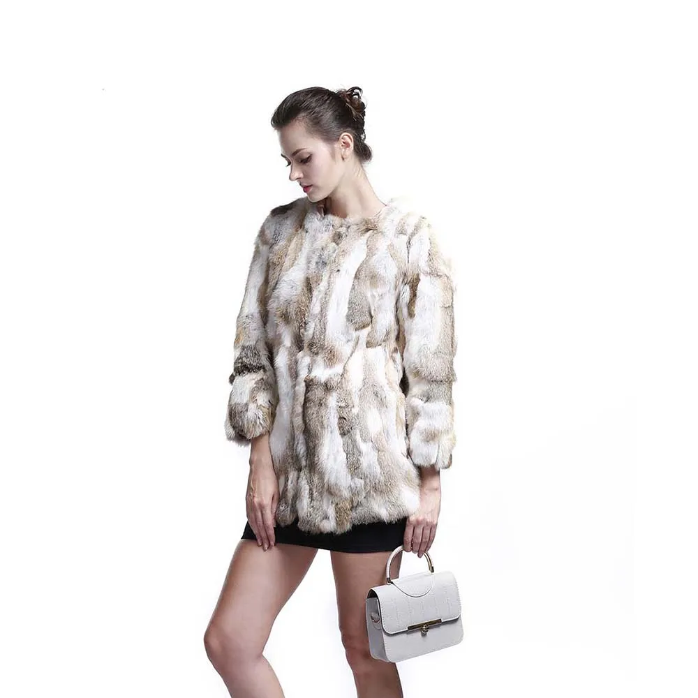 LM 2020 New Real Rabbit Fur Coats Women Natural Rabbit Fur Coats Commuting-Leisure Warm Winter Short Mink Fur Jackets