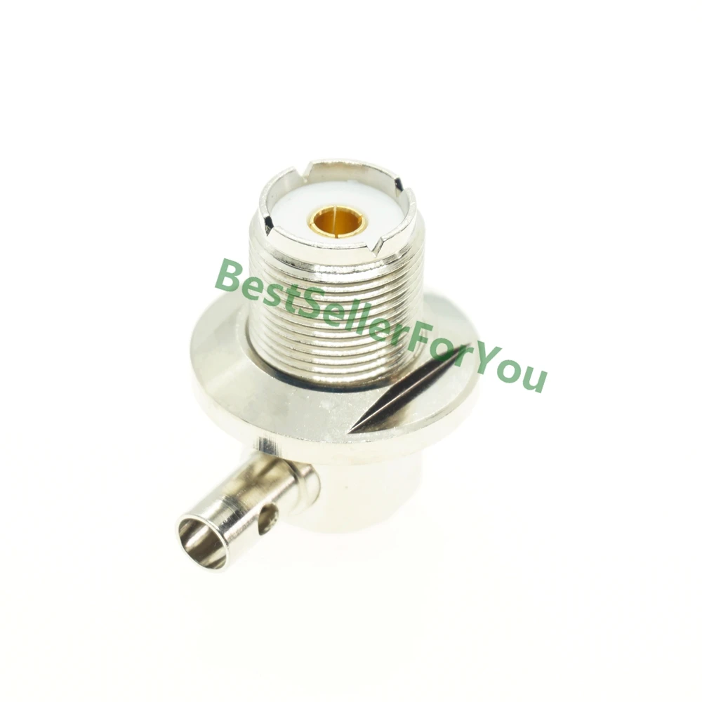 

UHF Female SO239 SO-239 Jack Right Angle Solder 2 Hole Connector 90 Degree LMR195 RG58 RG400 RG142 Cable B