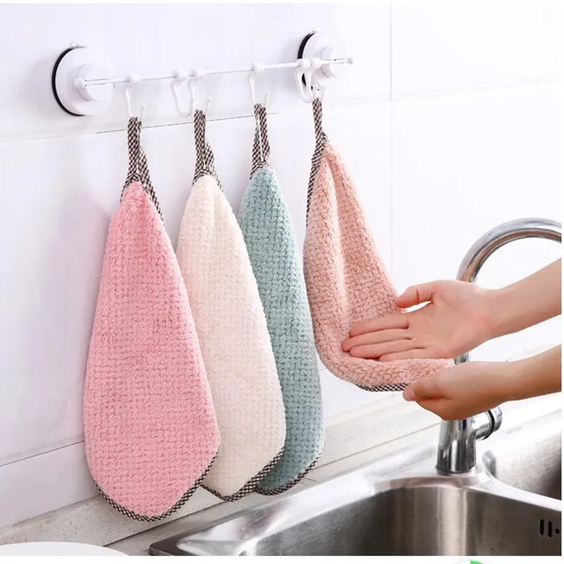 1 шт. супер впитывающее кухонное полотенце из микрофибры подвесное для посуды