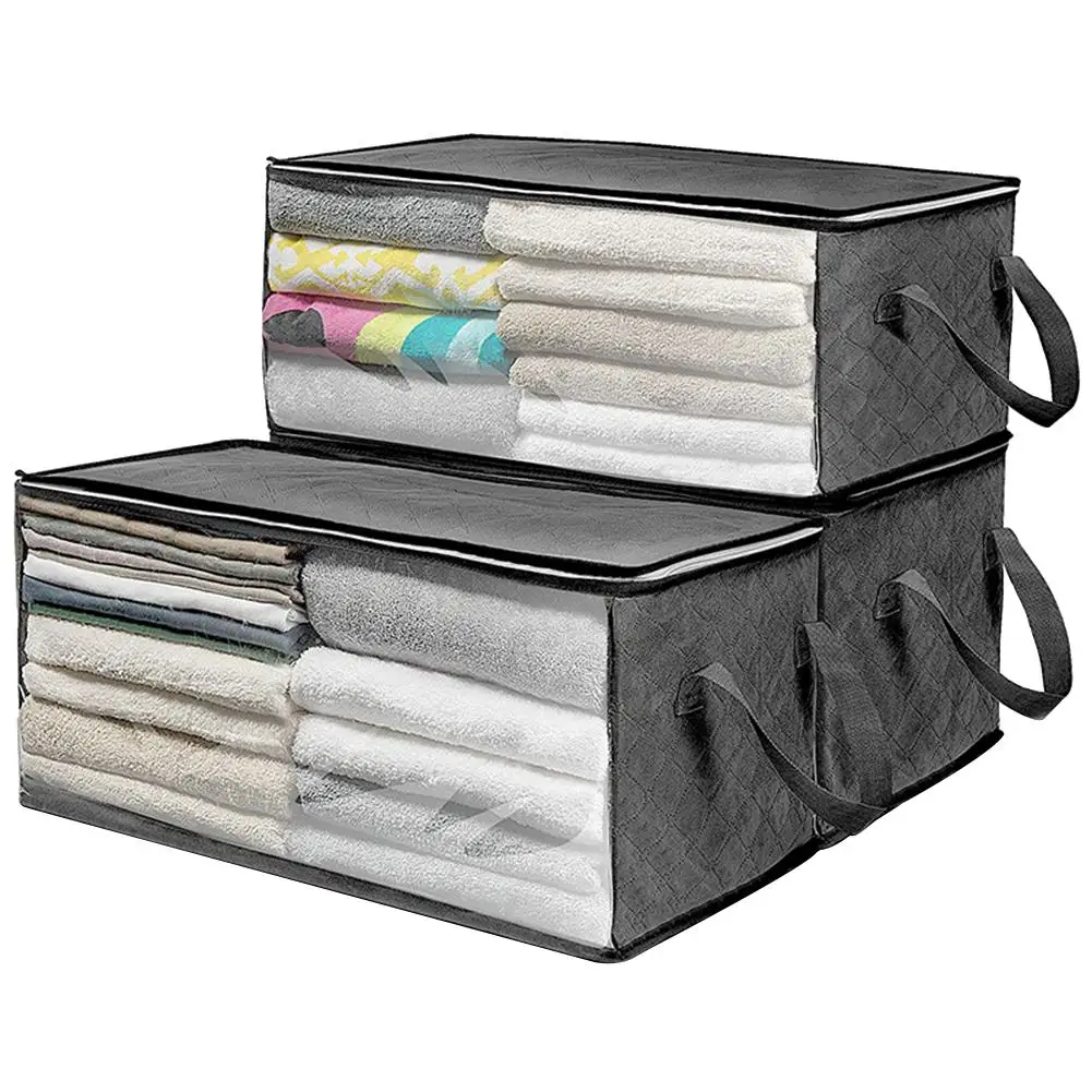 

Large Folding Under Bed Quilt Blanket Home Clothes Storage Bag Box Organizer
