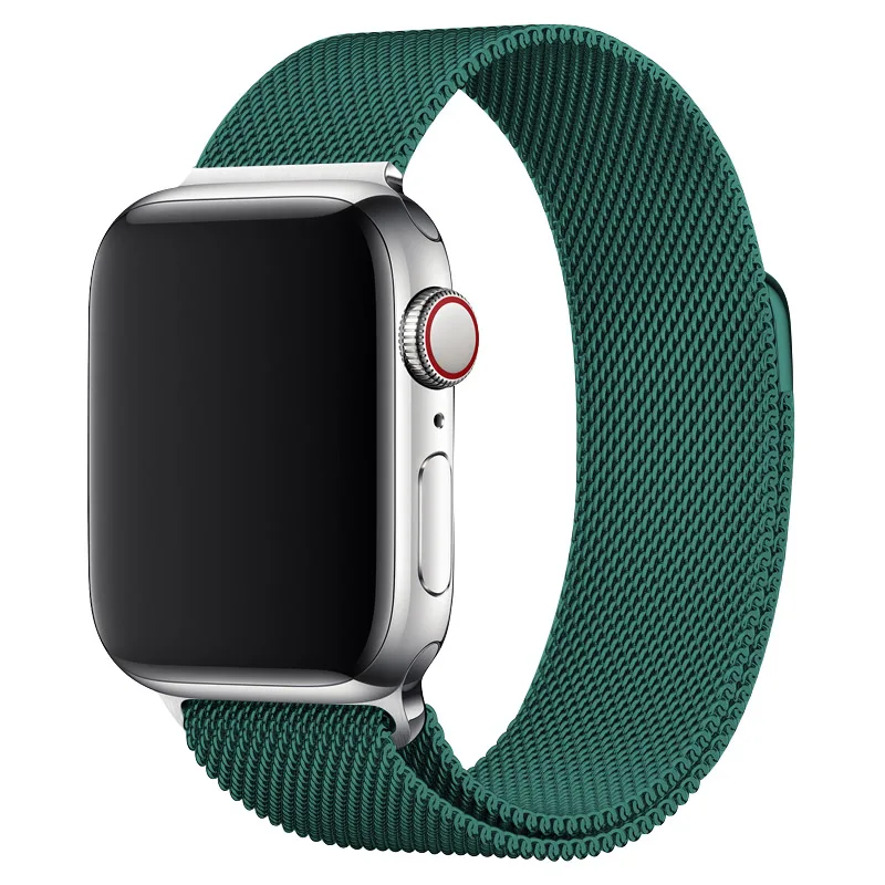 Красный ремешок для часов 40 44 мм для Iwatch Series 4 5 Миланская петля магнитный металлический браслет 38 ремешок для Apple Watch 3