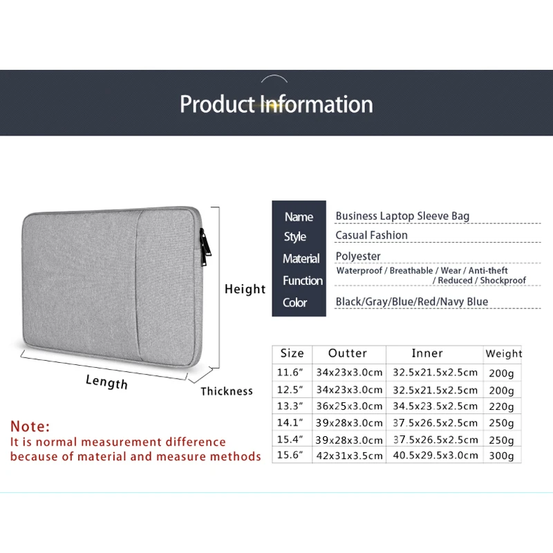 Сумка для ноутбука чехол Macbook Air Pro Retina 11 12 13 14 15 6 дюйма планшета HP Dell | Компьютеры и
