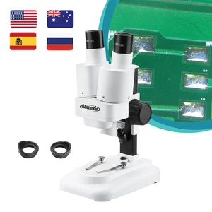 AOMEKIE 20X Binocular Stereo Microscope Wide Field of Vision for PCB Solder Mobile Repair Tool Slide