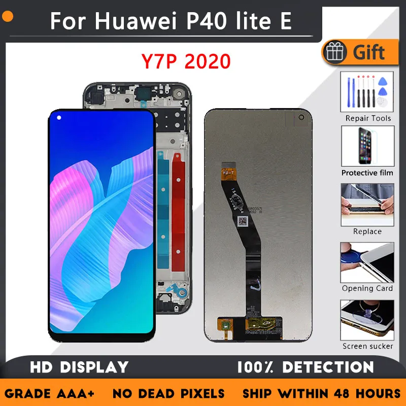 

ЖК-дисплей 6,39 дюйма для Huawei P40 Lite E, дисплей ART-L28, L29N, Y7P 2020, ЖК-дисплей с сенсорным экраном и дигитайзером в сборе, Замена Рамки