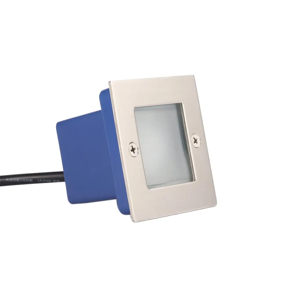 Тёплый белый Квадратный прочный 1 Вт светодиодный подземный свет IP65 светодиодный наземные светильники зарытый свет Путь ступеней лестницы настенный садовый фонарь - Испускаемый цвет: Тёплый белый