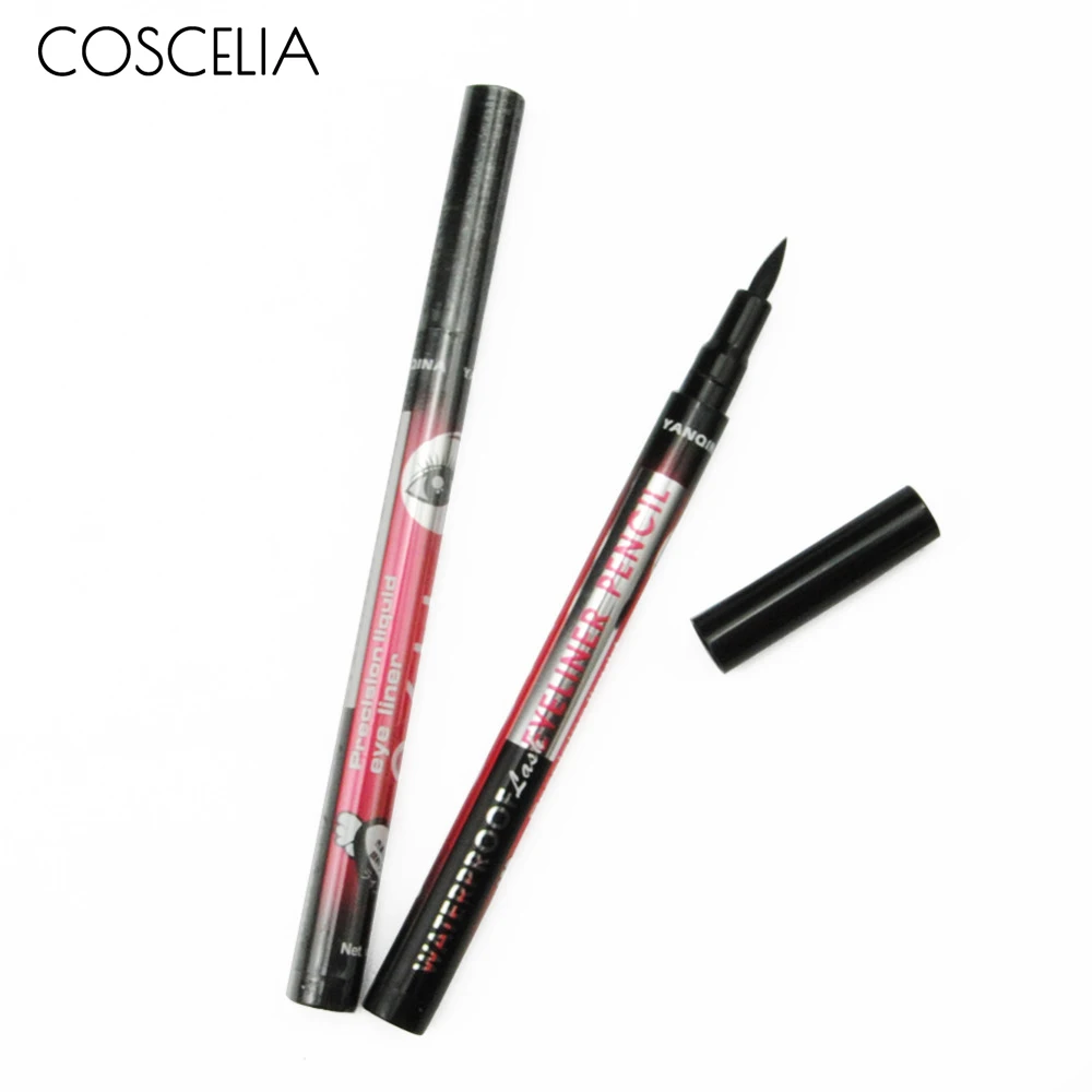 COSCELIA профессиональная Черная Подводка для глаз быстросохнущая