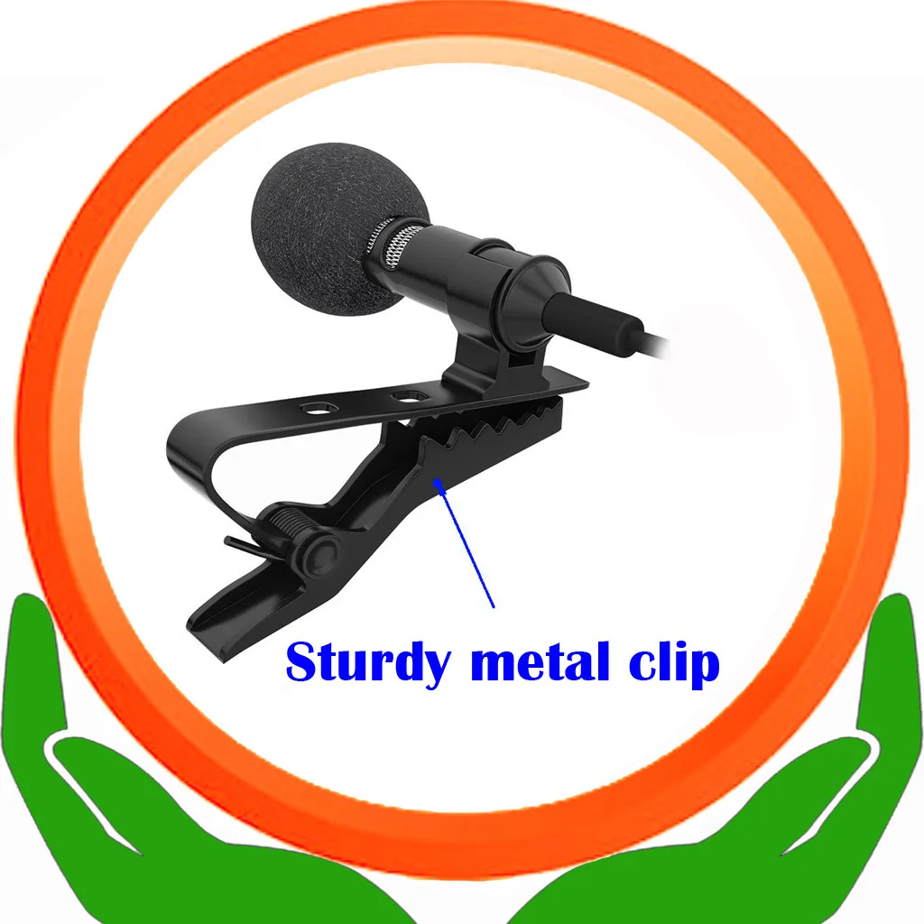 Мини-микрофон клип на петличный 3 5 мм конденсаторный микрофон диктофон студия с