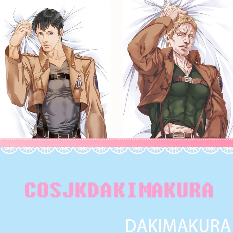Аниме дакимакура атака на Титанов Эрвин Смит HD подушка с принтом чехол