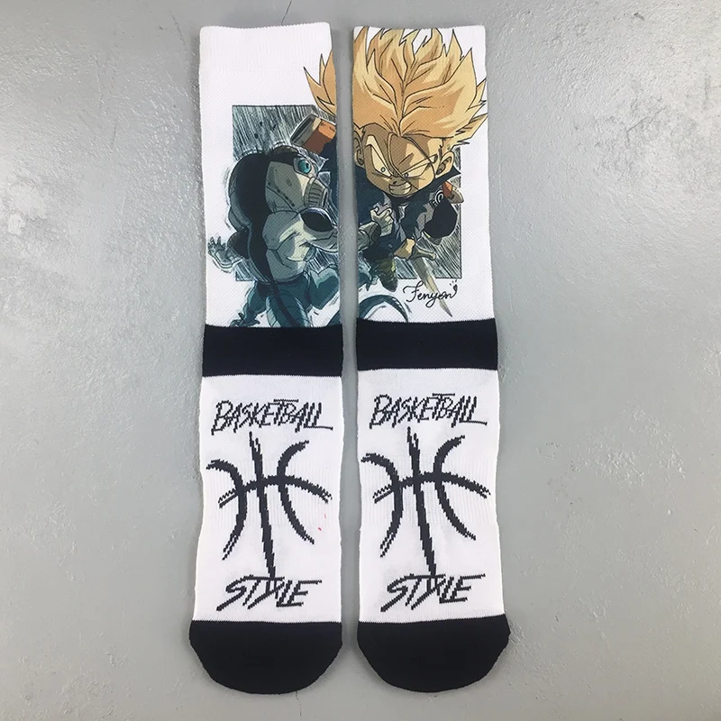 

1 Pairs Anime Print Socks Men's Women Crazy Cartoon Movies Anime Novelty Socks Knee-High Hip Hop Unisex Creative Skateboa Socks